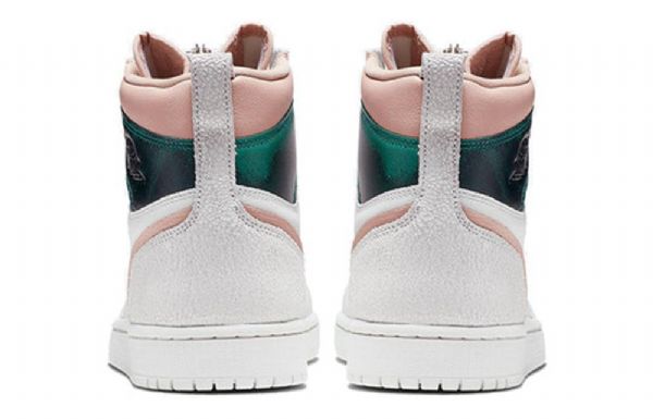 Nike Air Jordan 1 Retro Høje Toppe Lynlås Basketball Sko Til Damer Grøn