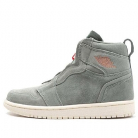 Nike Air Jordan 1 Retro Høje Toppe Lynlås Basketball Sko Til Damer Grøn