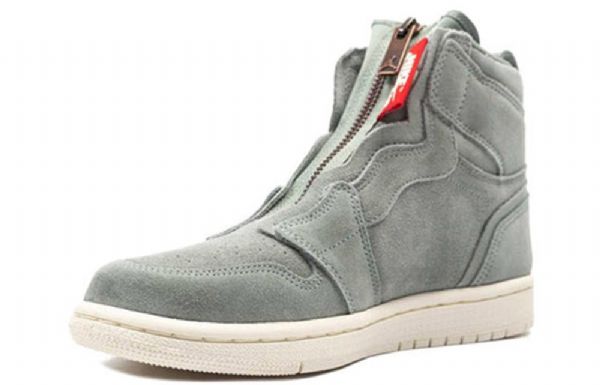 Nike Air Jordan 1 Retro Høje Toppe Lynlås Basketball Sko Til Damer Grøn
