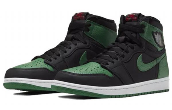Nike Air Jordan 1 Retro Høje Toppe Og Basketballsko Til Mænd Grøn