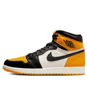 Nike Air Jordan 1 Retro Høje Toppe Og Basketballsko Til Mænd Gul