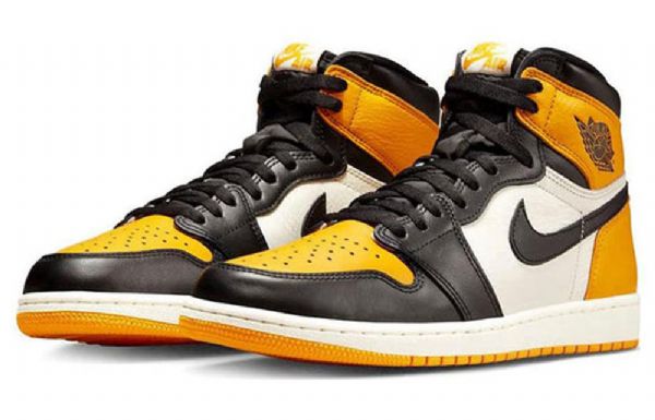 Nike Air Jordan 1 Retro Høje Toppe Og Basketballsko Til Mænd Gul