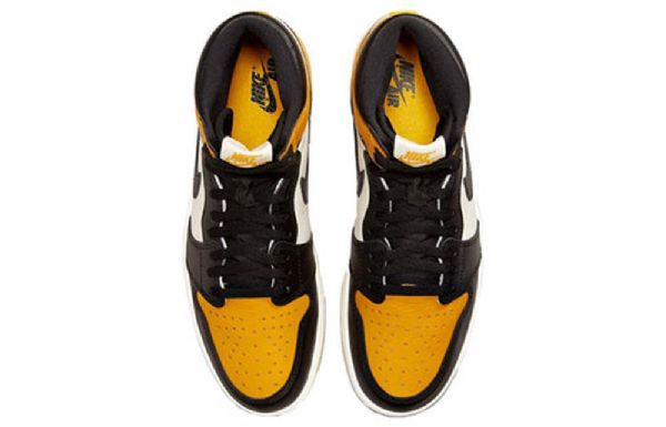 Nike Air Jordan 1 Retro Høje Toppe Og Basketballsko Til Mænd Gul