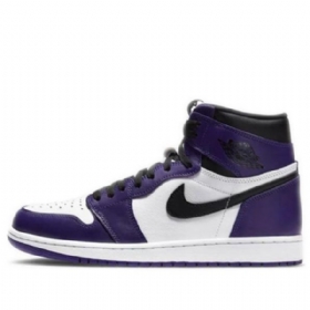 Nike Air Jordan 1 Retro Høje Toppe Og Basketballsko Til Mænd Lilla