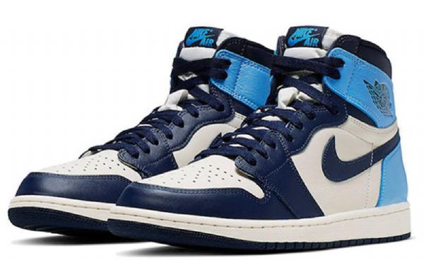 Nike Air Jordan 1 Retro Høje Toppe Og Basketballsko Til Mænd Marineblå