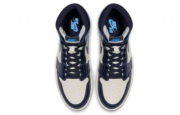 Nike Air Jordan 1 Retro Høje Toppe Og Basketballsko Til Mænd Marineblå