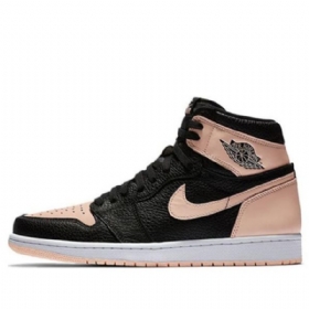 Nike Air Jordan 1 Retro Høje Toppe Og Basketballsko Til Mænd Sort Koral
