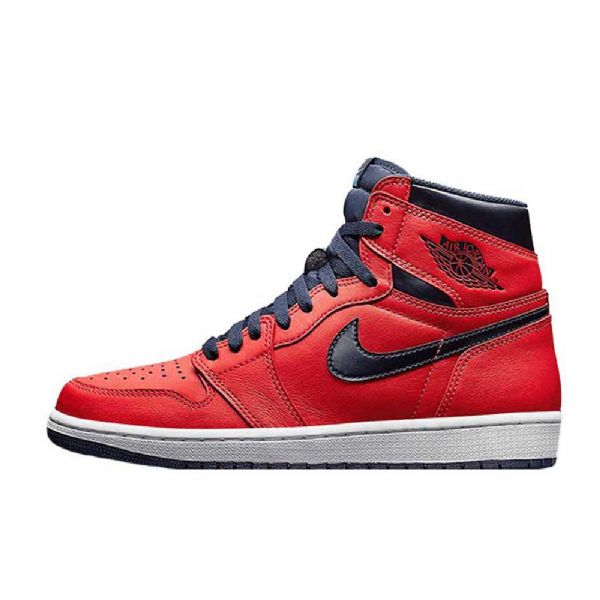 Nike Air Jordan 1 Retro Høje Toppe Og David Letterman Sko Til Mænd Rød Marineblå