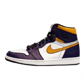 Nike Air Jordan 1 Retro Høje Toppe Og Defiant Sb La To Chicago Sko Til Damer Lilla Hvid