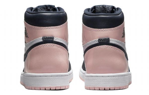 Nike Air Jordan 1 Retro Høje Toppe Og Se Basketball Sko Til Damer Mørkeblå Lyserød Hvid