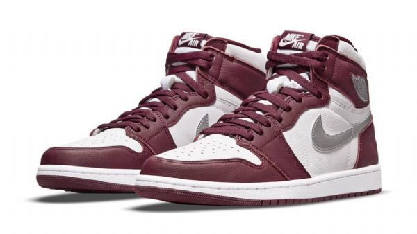 Nike Air Jordan 1 Retro Høje Toppe Og Sko Til Damer Bourgogne Hvid