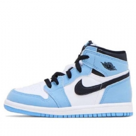 Nike Air Jordan 1 Retro Høje Toppe Og Td Sko Til Børn Blå