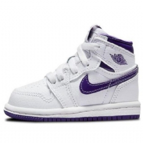 Nike Air Jordan 1 Retro Høje Toppe Og Td Sko Til Børn Lilla