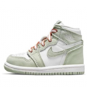 Nike Air Jordan 1 Retro Høje Toppe Og Td Sko Til Børn Mint Hvid
