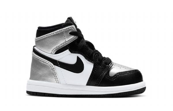 Nike Air Jordan 1 Retro Høje Toppe Og Td Sko Til Børn Sølv