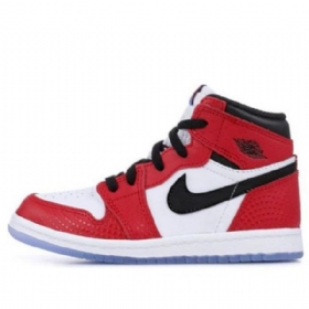 Nike Air Jordan 1 Retro Høje Toppe Td Sko Til Børn Rød Hvid