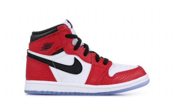 Nike Air Jordan 1 Retro Høje Toppe Td Sko Til Børn Rød Hvid
