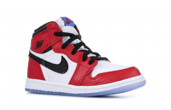 Nike Air Jordan 1 Retro Høje Toppe Td Sko Til Børn Rød Hvid