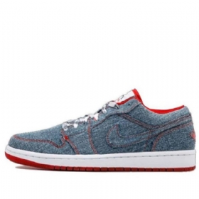 Nike Air Jordan 1 Retro Low Toppe Basketball Sko Til Damer Mørkeblå Blå