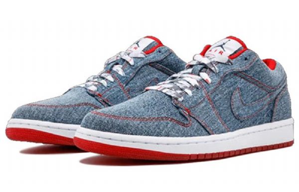 Nike Air Jordan 1 Retro Low Toppe Basketball Sko Til Damer Mørkeblå Blå