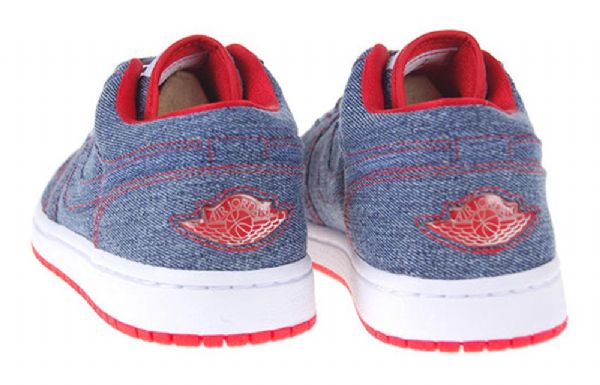 Nike Air Jordan 1 Retro Low Toppe Basketball Sko Til Damer Mørkeblå Blå