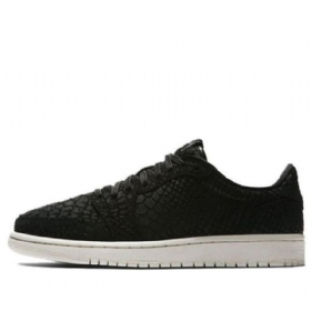 Nike Air Jordan 1 Retro Low Toppe Basketball Sko Til Damer Sort