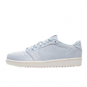 Nike Air Jordan Air 1 Retro Low Toppe Ingen Swoosh Issko Til Mænd Blå