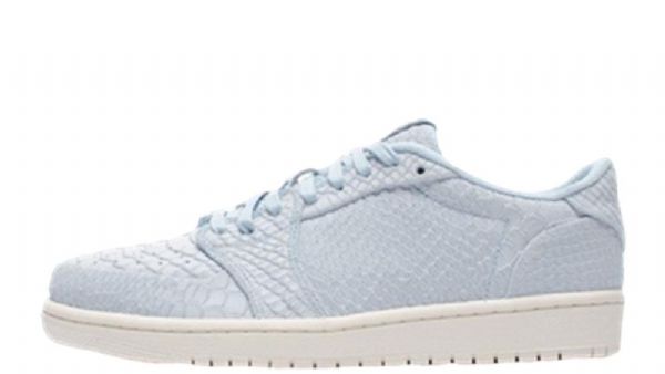 Nike Air Jordan Air 1 Retro Low Toppe Ingen Swoosh Issko Til Mænd Blå