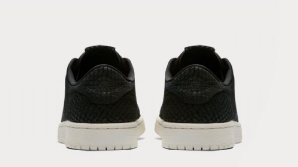 Nike Air Jordan 1 Retro Low Toppe Ingen Swoosh Sko Til Mænd Sort