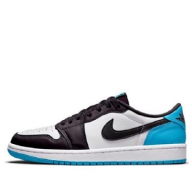 Nike Air Jordan 1 Retro Low Toppe Og Basketball Sko Til Mænd Blå Hvid