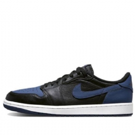 Nike Air Jordan 1 Retro Low Toppe Og Basketball Sko Til Mænd Mørkeblå Blå