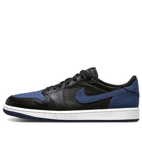 Nike Air Jordan 1 Retro Low Toppe Og Basketball Sko Til Mænd Mørkeblå Blå
