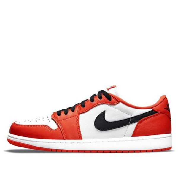 Nike Air Jordan 1 Retro Low Toppe Og Basketball Sko Til Mænd Orange Hvid