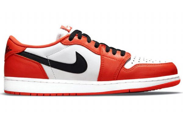Nike Air Jordan 1 Retro Low Toppe Og Basketball Sko Til Mænd Orange Hvid
