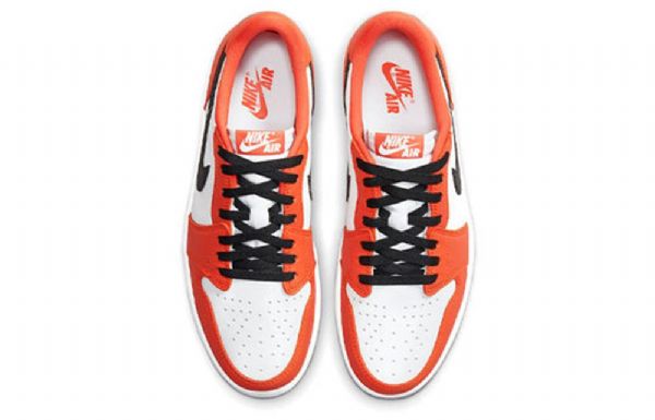Nike Air Jordan 1 Retro Low Toppe Og Basketball Sko Til Mænd Orange Hvid
