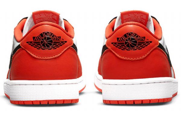 Nike Air Jordan 1 Retro Low Toppe Og Basketball Sko Til Mænd Orange Hvid