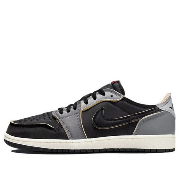 Nike Air Jordan 1 Retro Low Toppe Og Ex Basketball Sko Til Mænd Mørkegrå