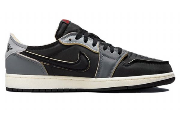 Nike Air Jordan 1 Retro Low Toppe Og Ex Basketball Sko Til Mænd Mørkegrå