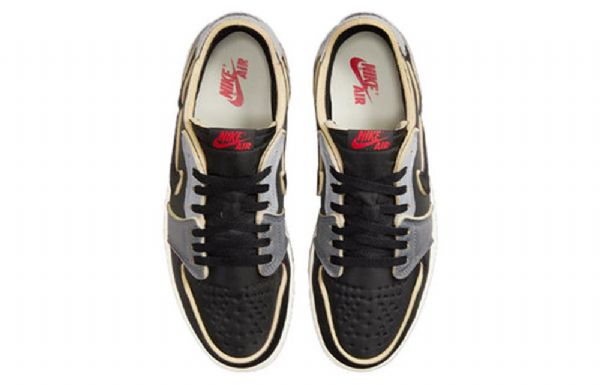 Nike Air Jordan 1 Retro Low Toppe Og Ex Basketball Sko Til Mænd Mørkegrå