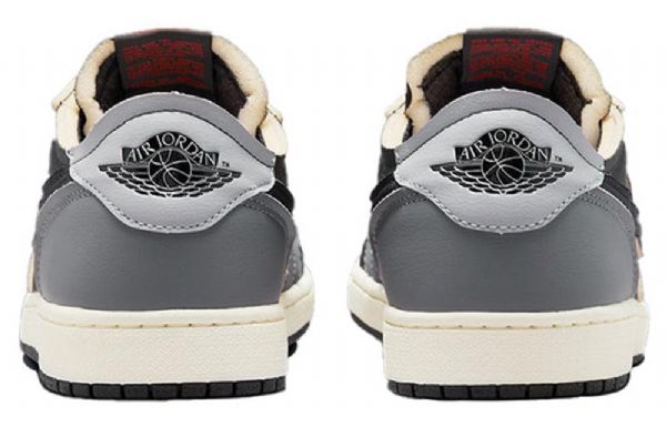Nike Air Jordan 1 Retro Low Toppe Og Ex Basketball Sko Til Mænd Mørkegrå