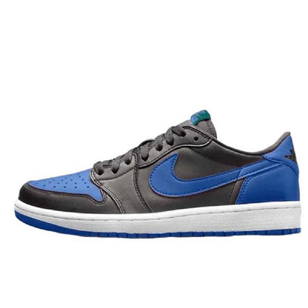 Nike Air Jordan 1 Retro Low Toppe Og Varsity Royal Sko Til Mænd Sort Blå