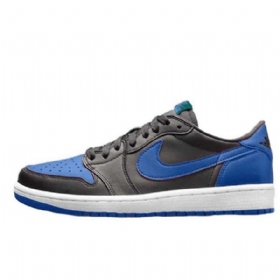 Nike Air Jordan 1 Retro Low Toppe Og Varsity Royal Sko Til Mænd Sort Blå
