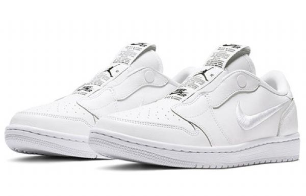 Nike Air Jordan 1 Retro Low Toppe Slip Basketball Sko Til Damer Hvid