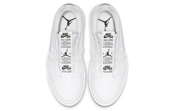 Nike Air Jordan 1 Retro Low Toppe Slip Basketball Sko Til Damer Hvid