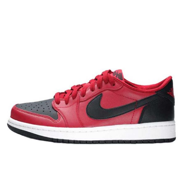 Nike Air Jordan 1 Retro Low Tops Og Sko Til Mænd Rød Sort