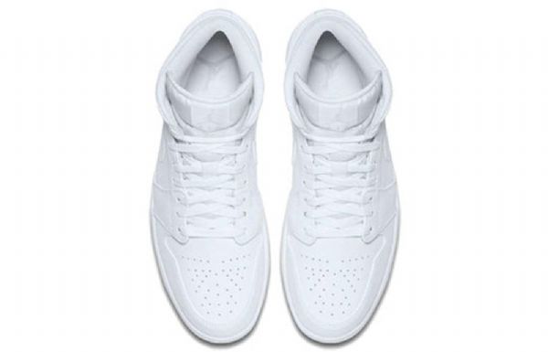 Nike Air Jordan 1 Retro Mid Tops Basketball Sko Til Mænd Hvid