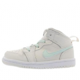 Nike Air Jordan 1 Retro Mid Tops Gt Basketball Sko Til Børn Grå