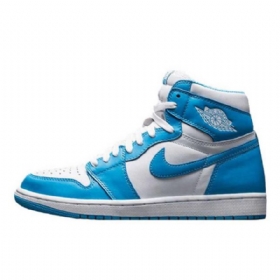 Nike Air Jordan 1 Retro Powder Sko Til Mænd Blå Hvid
