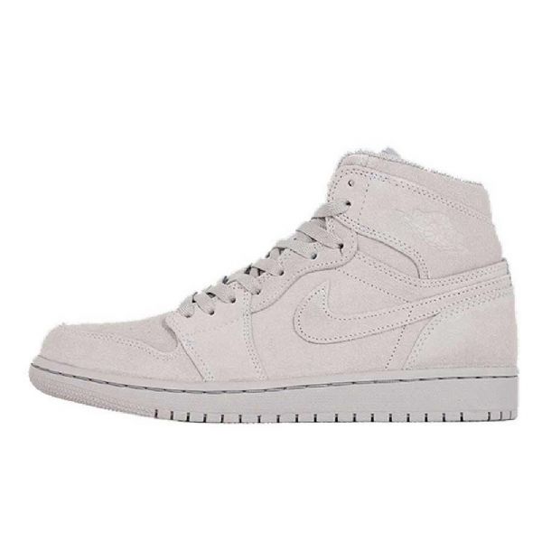 Nike Air Jordan 1 Ruskindssko Til Mænd Grå