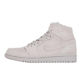 Nike Air Jordan 1 Ruskindssko Til Mænd Grå
